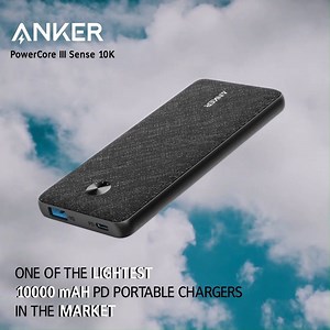27 reactions · 5 comments | Anker PowerCore III Sense 10K.  Power delivery. 18W Input + Output power.  Super compact. Fits into the palm or the pocket.  High capacity. 10000mAh.  All wrapped up in one of the lightest 10000mAh PD portable chargers in the market! #AnkerPowerCore #PowerDelivery #PocketSize #Portable #HiSpeedCharging | Anker | Facebook