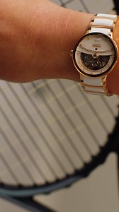 Designed to match her champion lifestyle, the Centrix Open heart transitions from the tennis court to elegant evenings, offering style and performance at any time of day. ​ #Rado #Feelit #RadoxAshBarty #CentrixOpenHeart | RADO