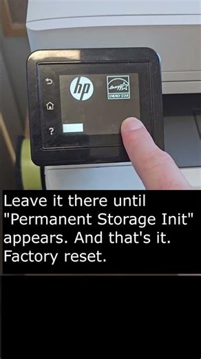 HP MFP M281fdw Factory Reset
