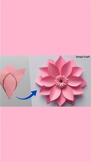 How To Make Paper Flower Craft | Beautiful Paper Flower Making #diy #papercraft #viral