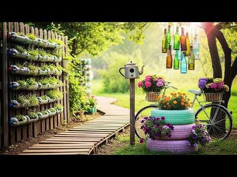 From Trash to Treasure ♻️ 15 Rustic Recycled Garden Decor Ideas