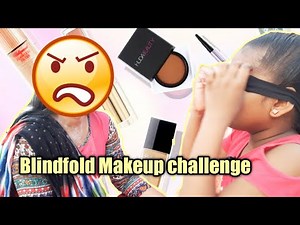 Blindfold makeup challenge | funny makeup challenge | Monika Prabhu