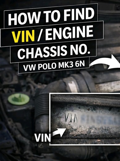 Hot find your vin and chassis number on a Mk3 Polo 6N #howtostripyourcar