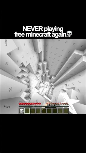 NEVER playing free minecraft again.