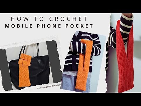 EASIEST! ONLY 1 STITCH 📱 How To Crochet iPhone Pocket - Step-by-Step Tutorial
