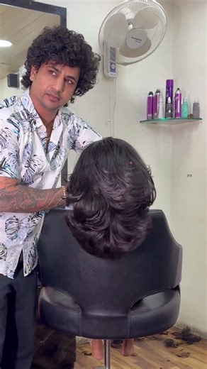 Butterfly layer hair cut