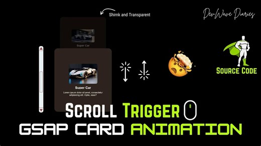 JS - 💯 GSAP ScrollTrigger入门教程：超炫卡片动画轻松学 ｜ 前端开发 ｜ 网页设计 ｜ 实战案例
