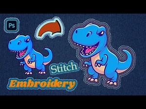 How to make stitch embroidery effect in photoshop | Photoshop tutorial to Embroider | Stitch effect