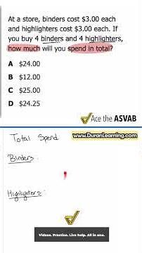 ASVAB Arithmetic Reasoning: Operation Word Problems