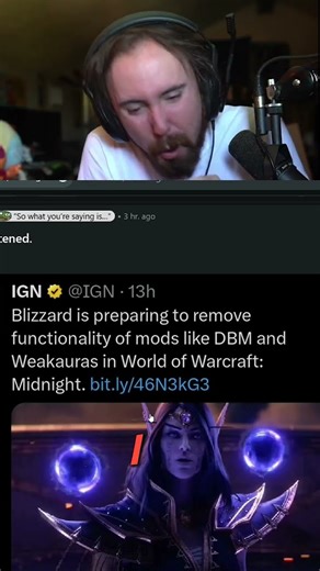 Asmon on the Blizzard WOW changes #asmongold #shorts #clips