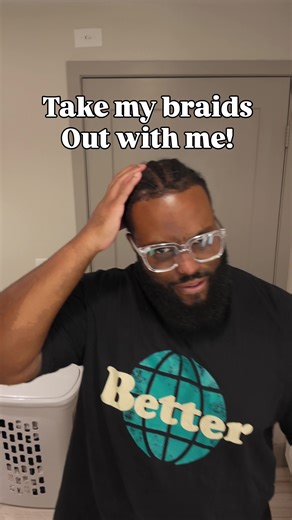 Swear taking braids out is the best and worst feeling in the world! 🤣 #braidout #haircare #menwithbraids