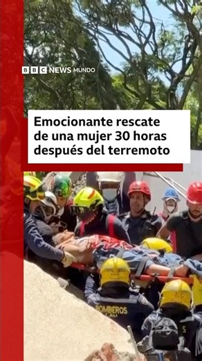 Emocionante rescate de una mujer 30 horas después del terremoto