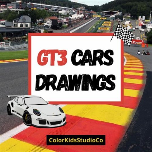 30 Race GT3 Cars Coloring Pages | Printable PDF | Coloring Pages Cars | Instant Download - Etsy