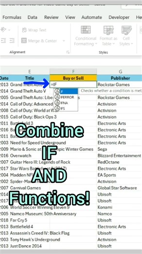 Excel - Combine IF with AND in One Formula #excel #exceltips #formula #college #exam #work #school
