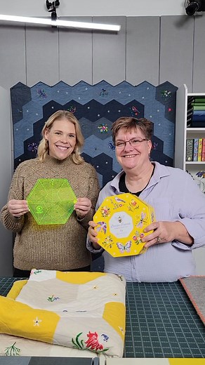Missouri Star Quilt Company on Instagram: "This week, Natalie is joined by Courtenay to bring you the Honeycomb Quilt tutorial, featuring our new Garden Friends Embroidery Kit (and Y-seams)! Watch the tutorial this Friday, 1/31, on YouTube."