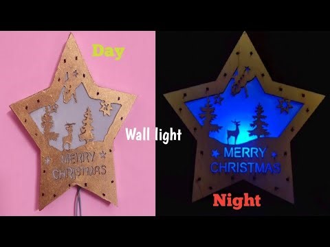 How To Make Christmas Decorations Light With Pvc pipe / Wall Lamp Design / Home Decor Ideas Diy.