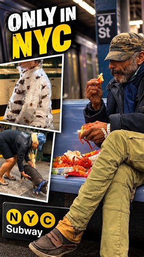 You won't believe what I found on the subway today 💀 #nyc #subwaylife #creature