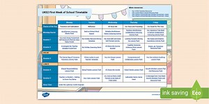 UKS2 First Week of School Activity Timetable (Transition Week)