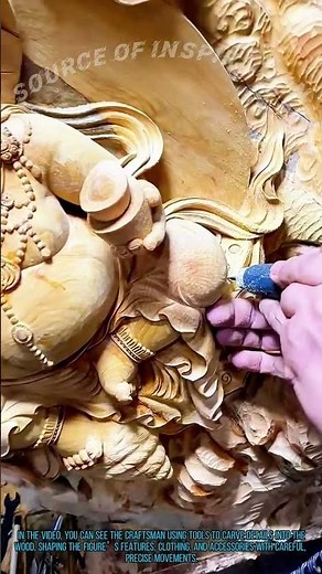 Amazing Wood Carving Art: Crafting Intricate Wooden Statue with Precision