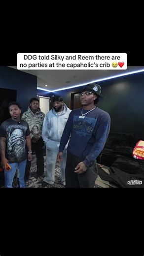 DDG told Silky and Reem there are no parties at the capaholic’s crib 😭❤️ #ddg #ddgclips #silky #reemknocks #fyp
