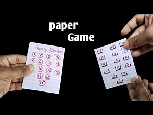 How To Make Paper Game|Paper Game