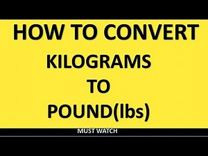 CONVERSION OF KILOGRAM TO POUND
