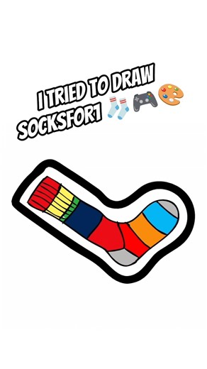🧦🎮🎨 Drawing Socksfor1 | Gaming Art #Shorts