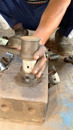 How connecting rod bushing being installed #technician #short #bush #shortsfeed #how