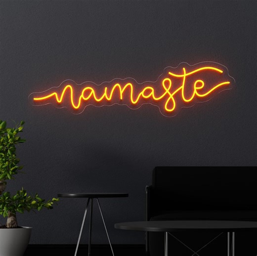 Namaste Neon Sign, LED Yoga Studio Decor, Light up Sign, Zen Home Decor - Etsy