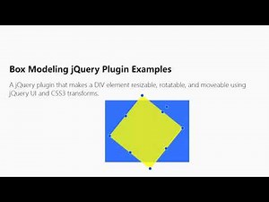 Create Resizable, Draggable, Rotatable Elements With jQuery