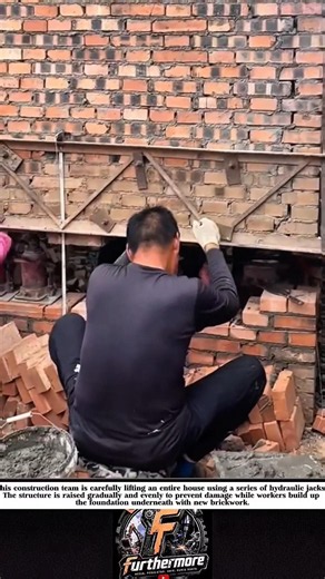 How Workers Safely Lift an Entire House Using Hydraulic Jacks!