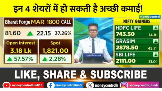 Stock Market Latest News : इन 4 शेयरों में हो सकती है अच्छी कमाई! | Share Market Today News #MarketsWithMC #Sharemarket #Stockmarket #MoneycontrolHindi | Moneycontrol Hindi