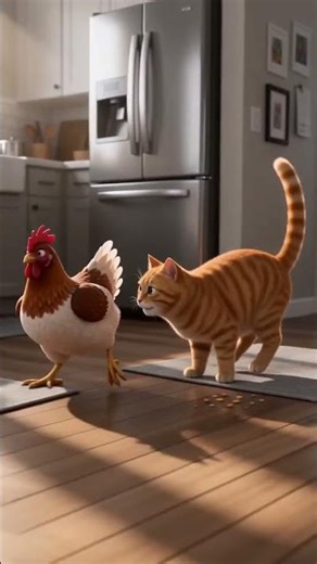 Cat vs Chicken Chase 😂 | Funny Animal Fight Gone Wrong 🐔🐱 | Ultimate Comedy Action