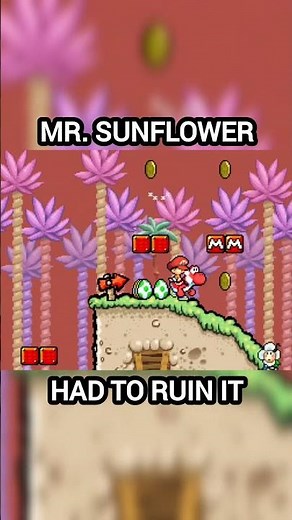 Mr Sunflower had to ruin it 🌻😭😱🔥 #mario #nintendo #retrogaming