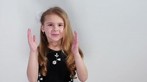 Girl Claps Her Hands Joyfully Girl Stock Footage Video (100% Royalty-free) 25065836 | Shutterstock