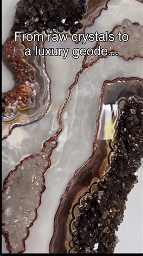 Luxury Geode Table by Hand ✨ Resin Art Satisfying#shorts #resinart #geodetable #satisfying #trending