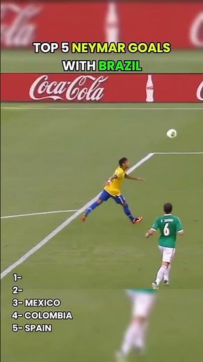 Top 5 NEYMAR Goals with Brazil 🔥