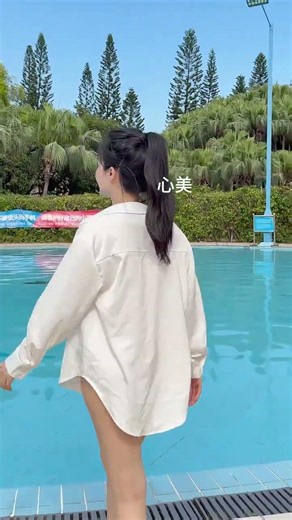 Poolside Style Reveal ✨🏊‍♀️#Shorts #PoolDay #SummerVibes #OOTD#viral #trending