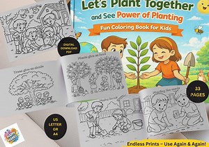 Planting & Gardening Coloring Book for Kids | Earth Day Activity (PDF Download) - Etsy