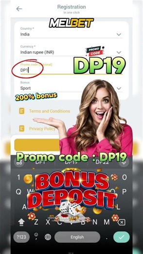 Melbet Promo Code DP19 | 100% Bonus TrickWelcome Bonus 💸🤑 #shorts
