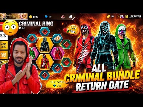 How To Get Free Criminal Bundle 🎁 | Ff Upcoming Events🎁 | Free Fire India 🇮🇳
