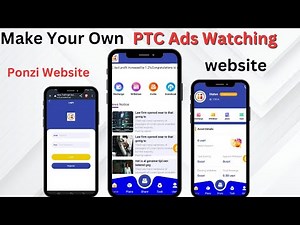 Make Your Own PTC Ads Watching Investment Website || Ponzi Website Developer
