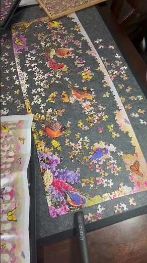 Day 5 of our 1,000 piece panoramic garden puzzle from Bits and Pieces! 🧩 #jigsaws #puzzle #jigsaw