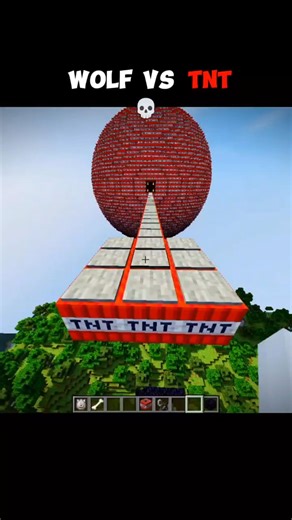 1,000,000 (1 million) TNT Vs Dog #minecraft #shorts