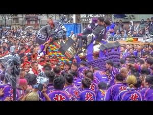 松山秋祭り2024 【北小唐人vs築山】大神輿 鉢合わせ③ 喧嘩神輿 道後温泉駅前 2024.10.07 愛媛県松山市