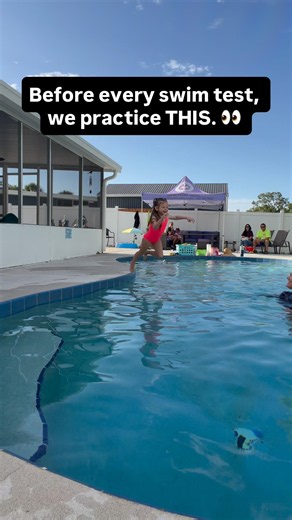 Before every swim test, we don’t just practice from one spot.