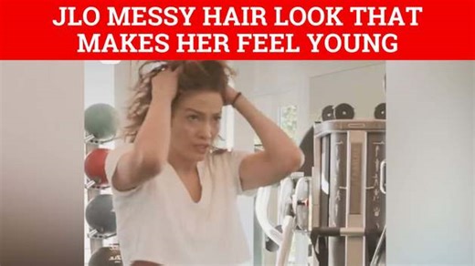 Jennifer Lopez shows off messy hair look at the gym that makes her feel young