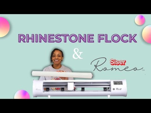 Testing White Rhinestone Flock to Cut a Template Using Siser Romeo