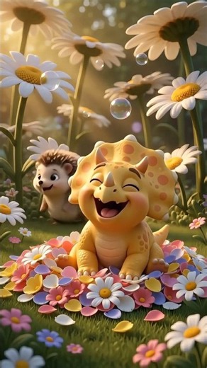 Ziggy's Downhill Giggle! 💛 The Clumsiest Dino in Bubble Hollow
