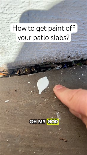 How to get paint off of patio slabs #garden #gardening